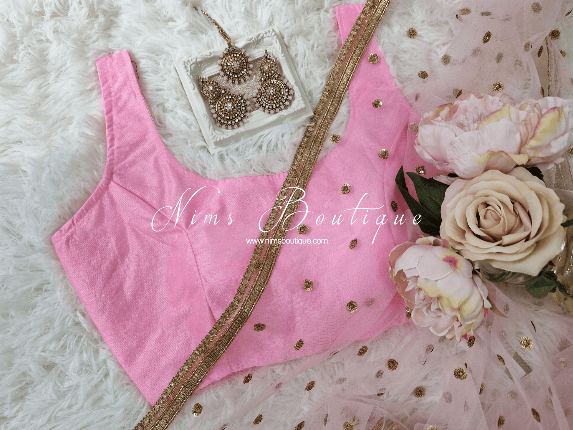 Nims Boutique The NB Baby Pink Blouse 12-14