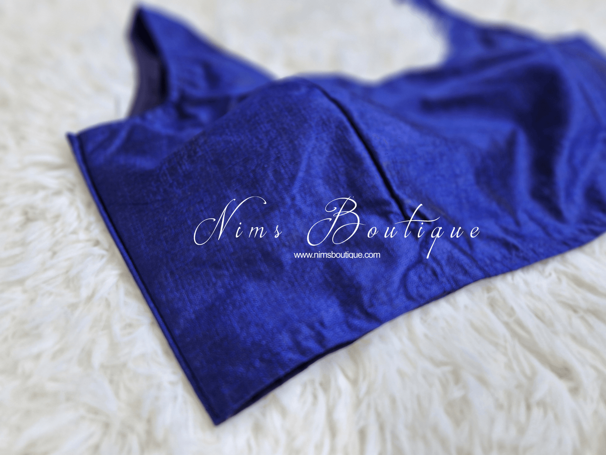Nims Boutique The NB Bright Navy Blouse 12-14