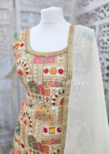 Ivory Multicolour Embroidered Sharara Suit (Size 12-14)