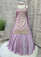 Lilac Brocade Sharara Suit (10-12)