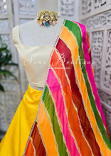 Multicolour Stripe Georgette Dupatta/Chunni (7)