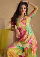 Nims Boutique Bright Floral Sharara Suit Size 12-16