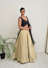 Nims Boutique Readymade Light Gold Silk skirt/lehnga sizes 4-22