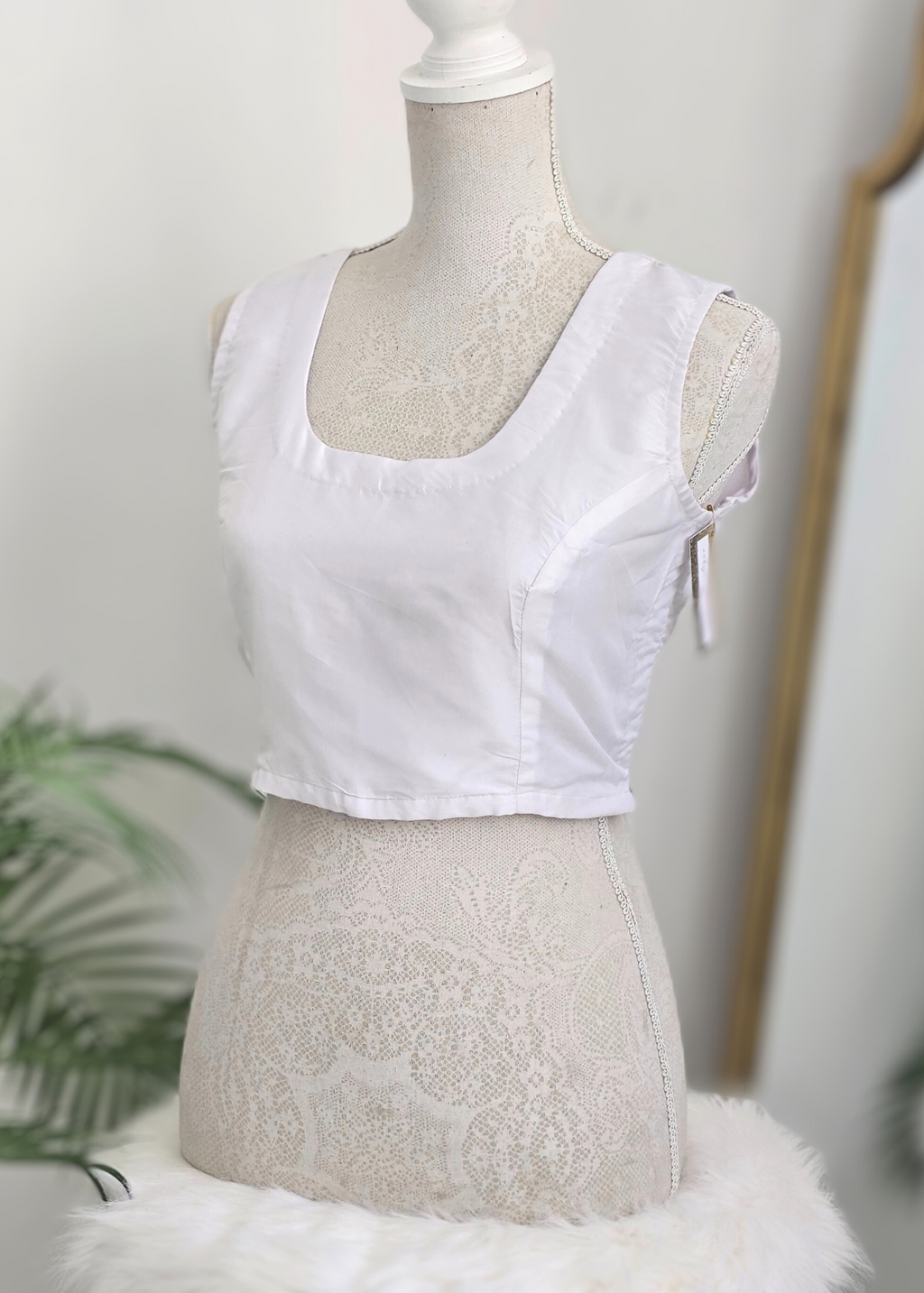 NB White Silk sleeveless blouse (sizes 4-26)