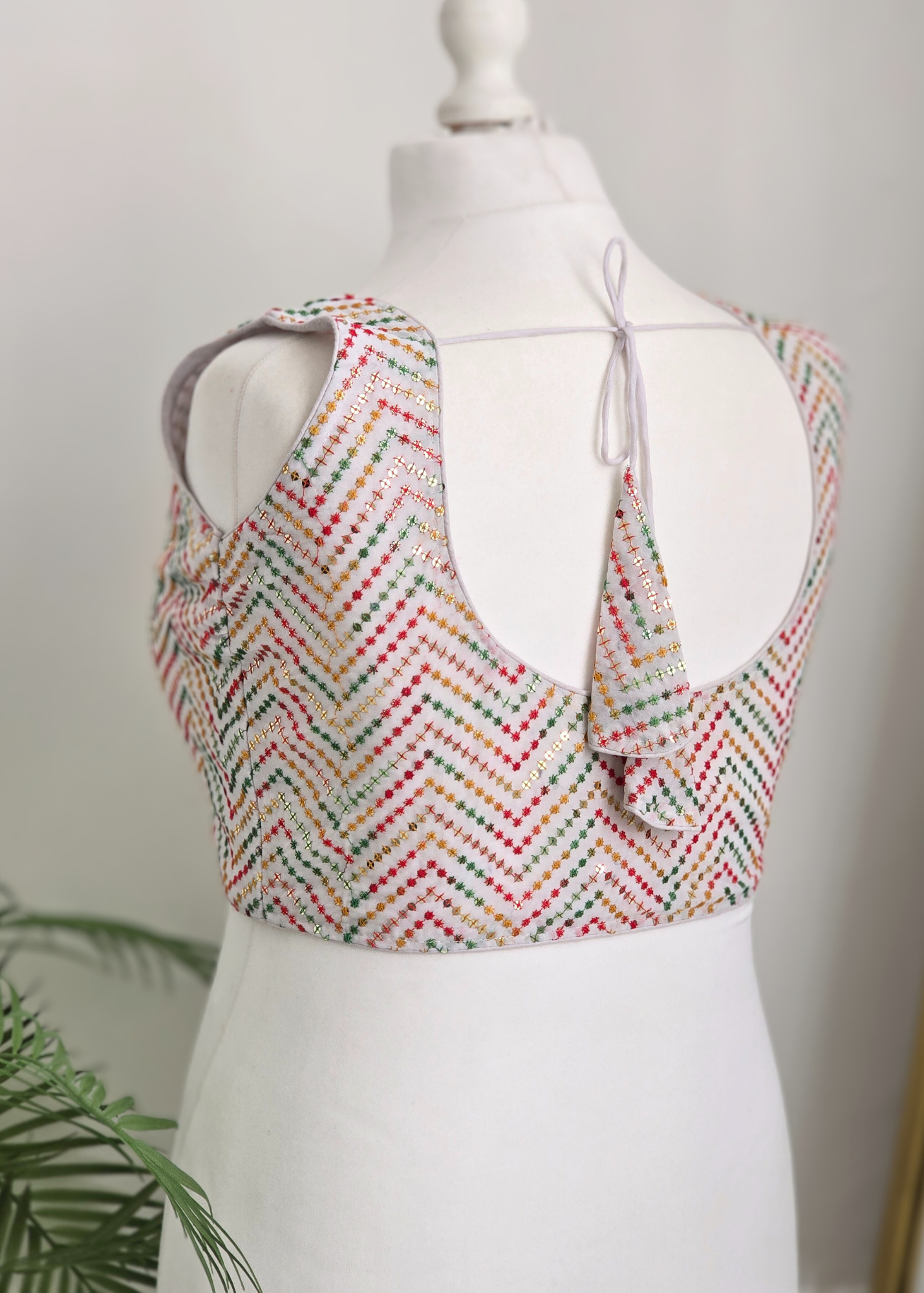 The NB White Multicolour Blouse 16-18