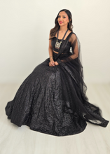 The NB Black Sequin Lehnga (size 4-16)