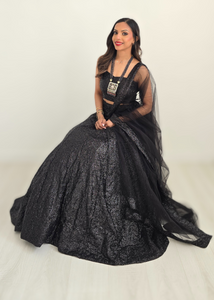 The NB Black Sequin Lehnga (size 4-16)