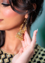 Emilia Royal Antique Gold & Gold Bead Hoop Chumka Earrings