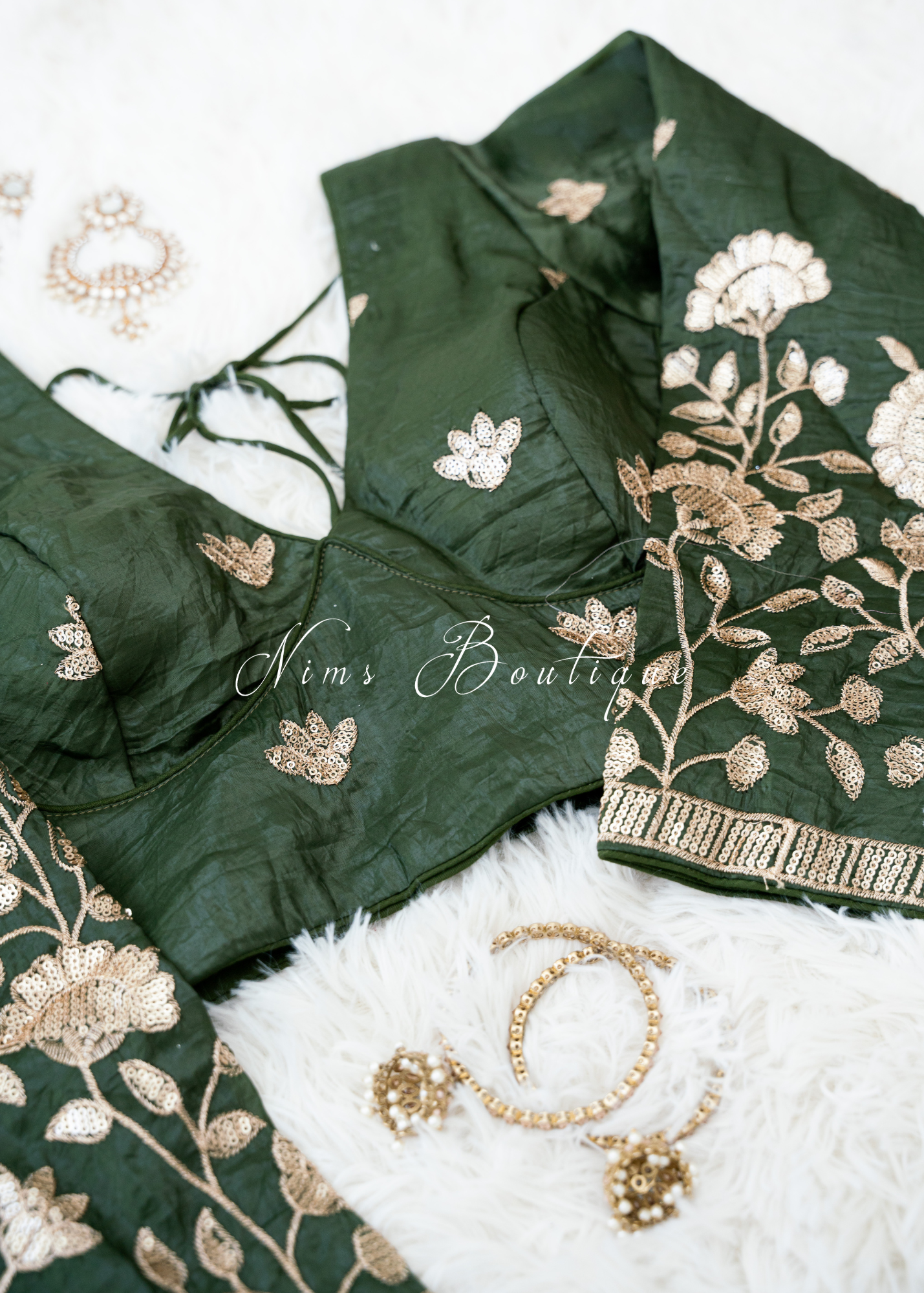 Freya NB Green Long Sleeve Blouse (one size)