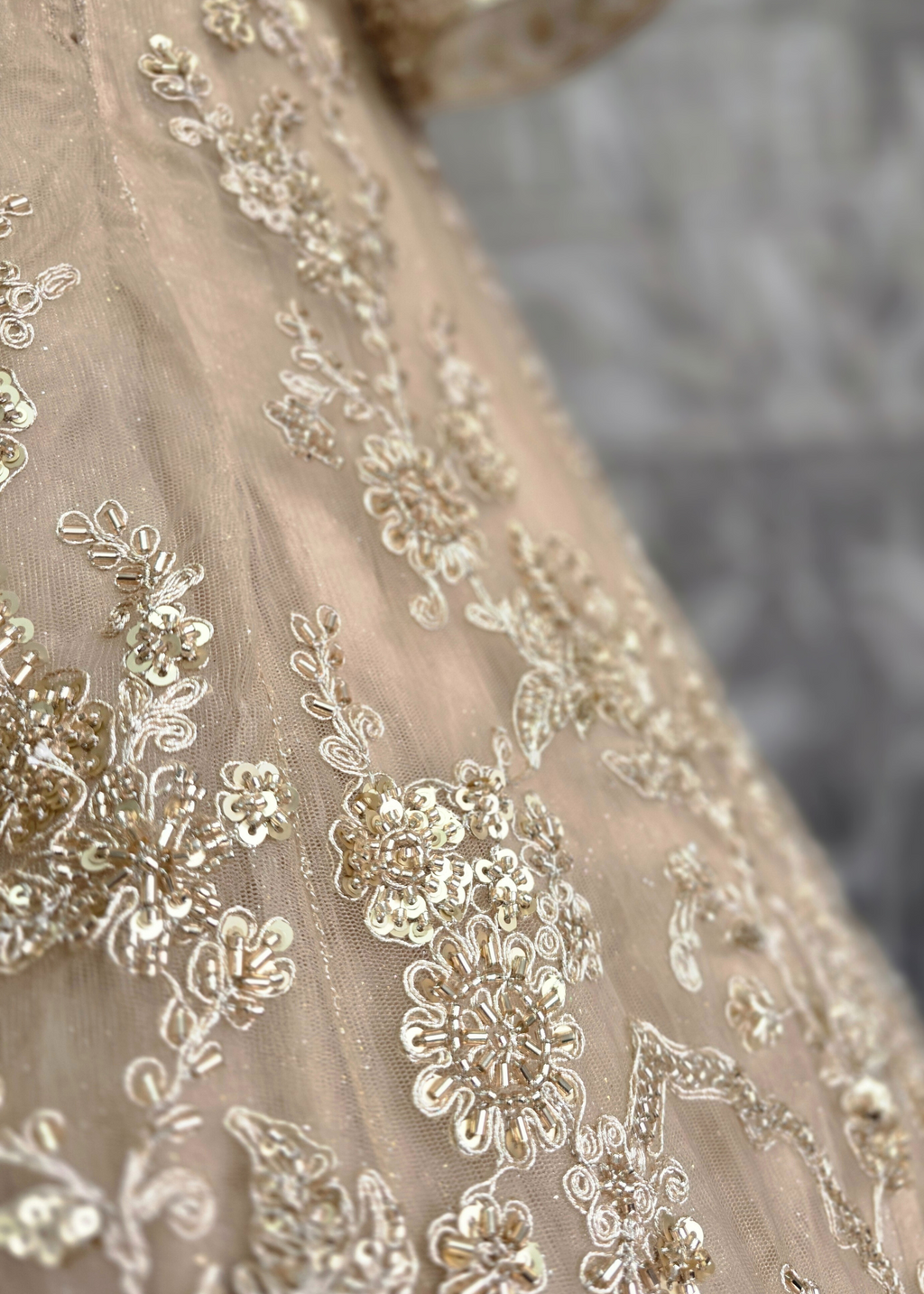 Luxury Champagne Gold Lehenga (size 12)