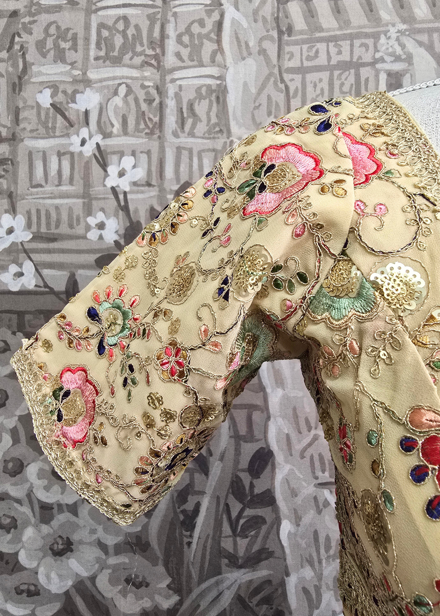 Genelia Gold Embroidered Blouse (10-12)