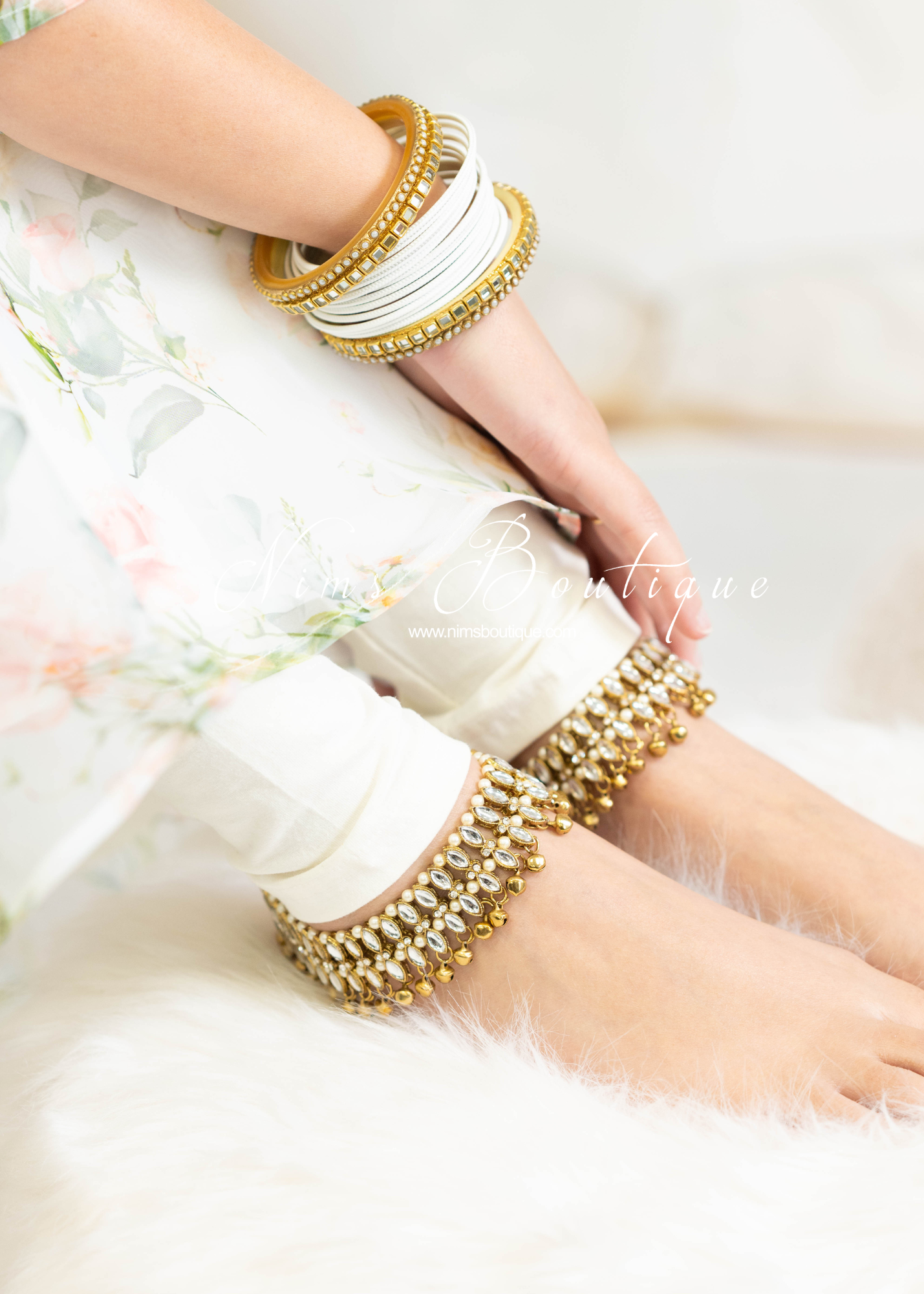Gold Ghungroo Anklets with Bells