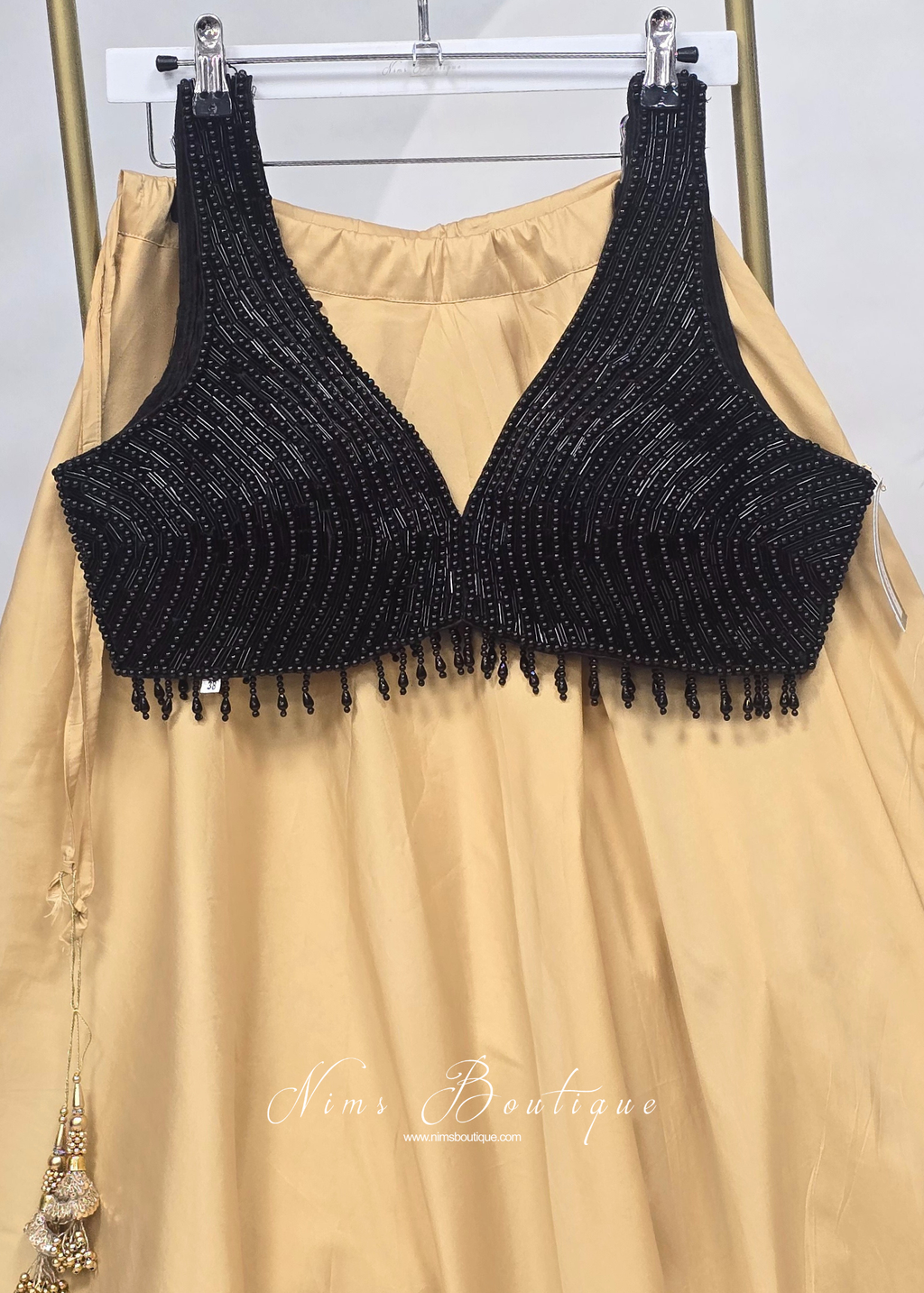 Giselle NB Luxury Black Bead Blouse (one size)