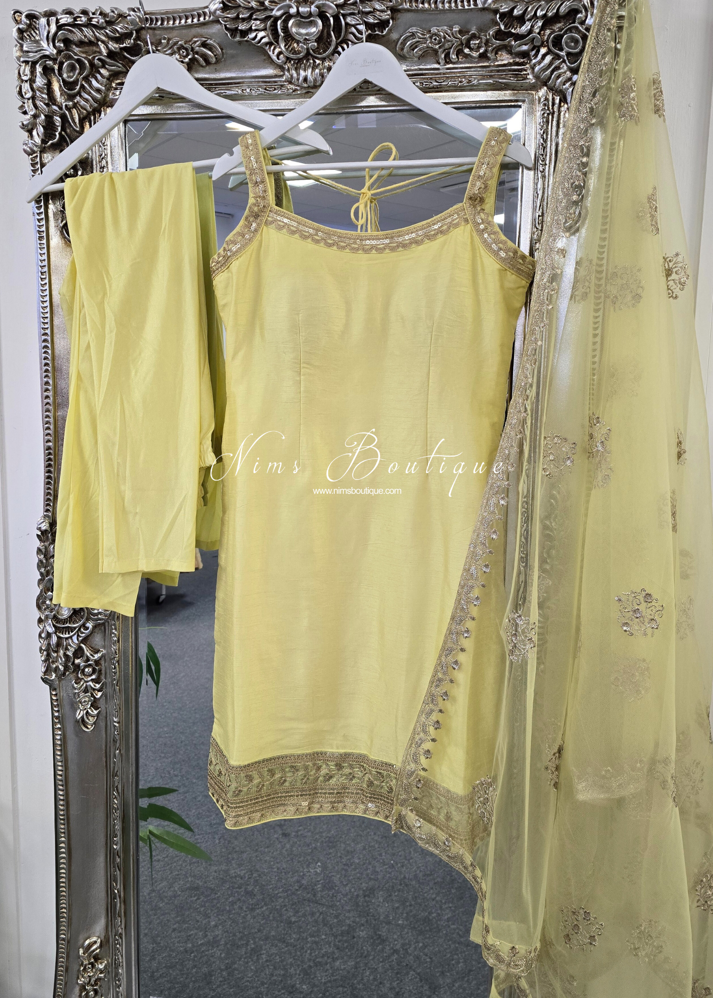 Lemon Yellow Pajami Suit (Size 14-16)
