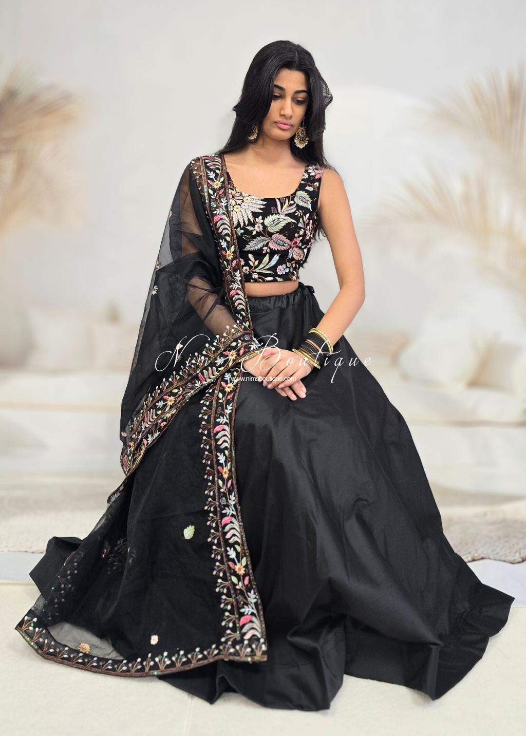 Luxury Sarika Black Sleeveless Blouse (size 4-20)