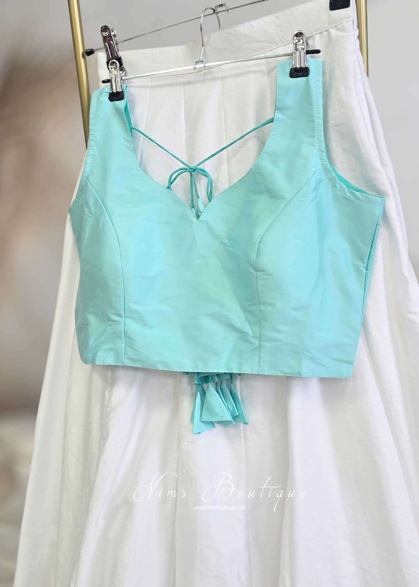 The NB Mint/Duck Egg Sweetheart Blouse (12-14)