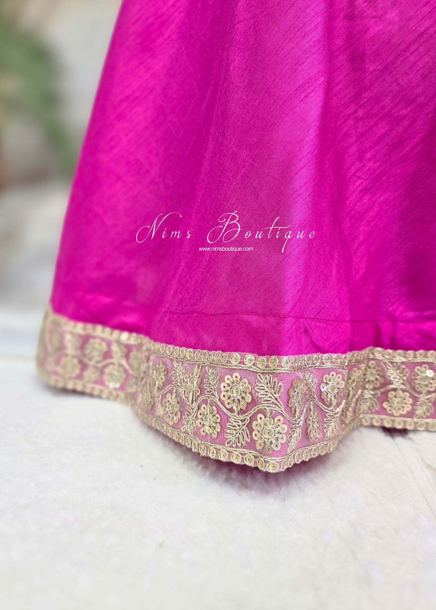 Saloni Readymade Hot Pink Raw Silk skirt/lehnga (sizes 4-20)