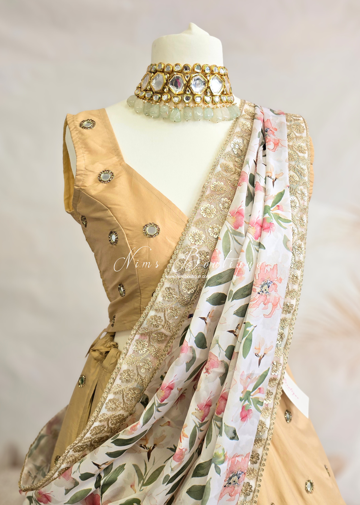 Rani Luxury Gold Silk Mirror Blouse (size 4-16)