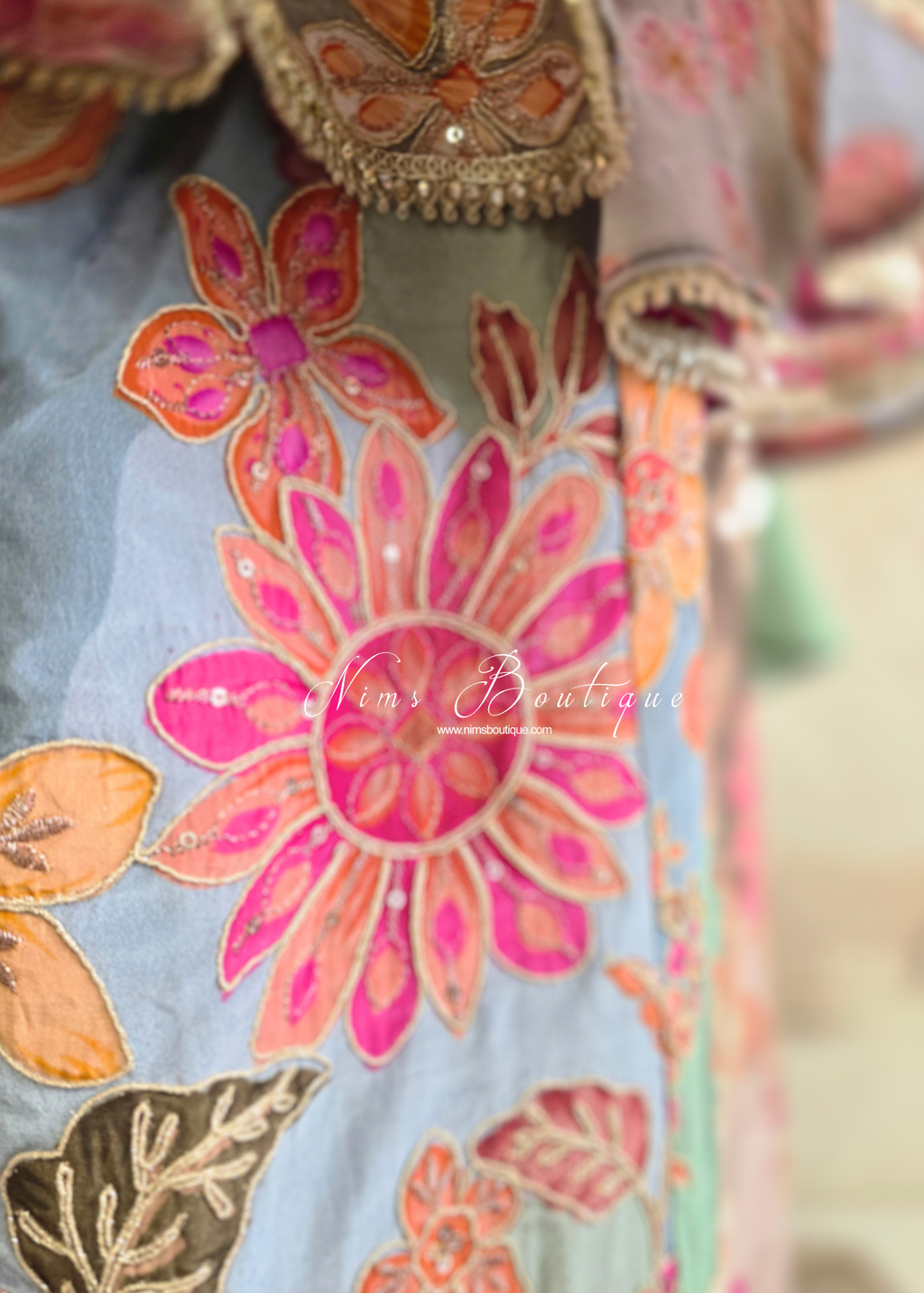 Luxury Halterneck Embellished Gharara Suit (size 12)