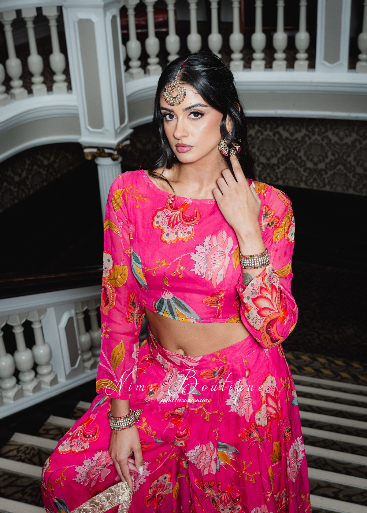 Royal Multicolour & Gold Stone Chand Tikka Set