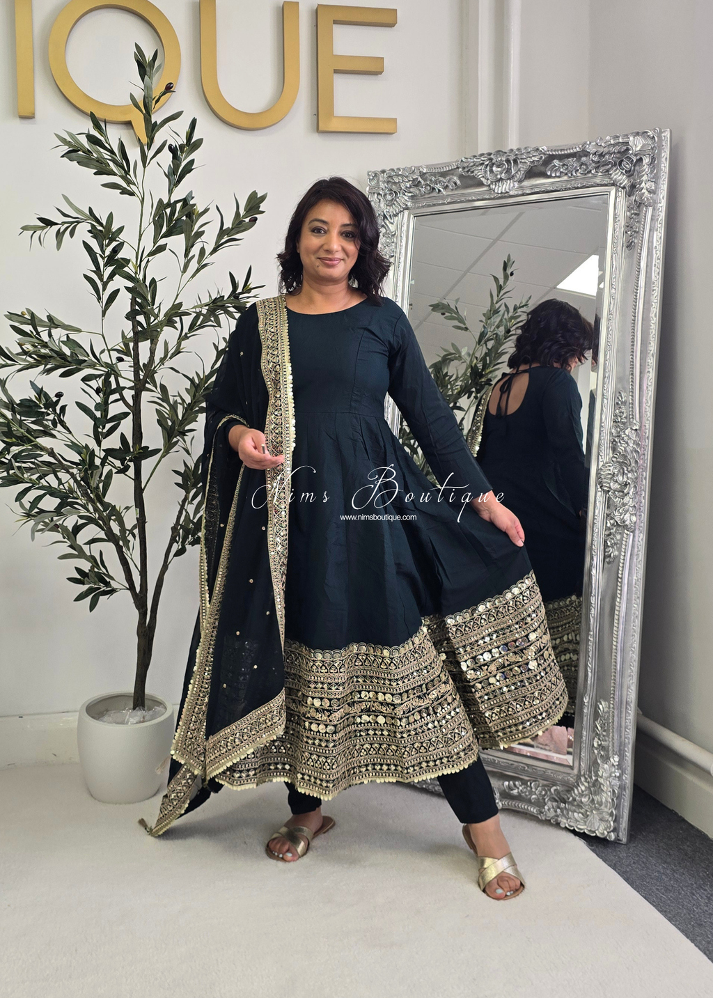 Long Frock Pajami Suit