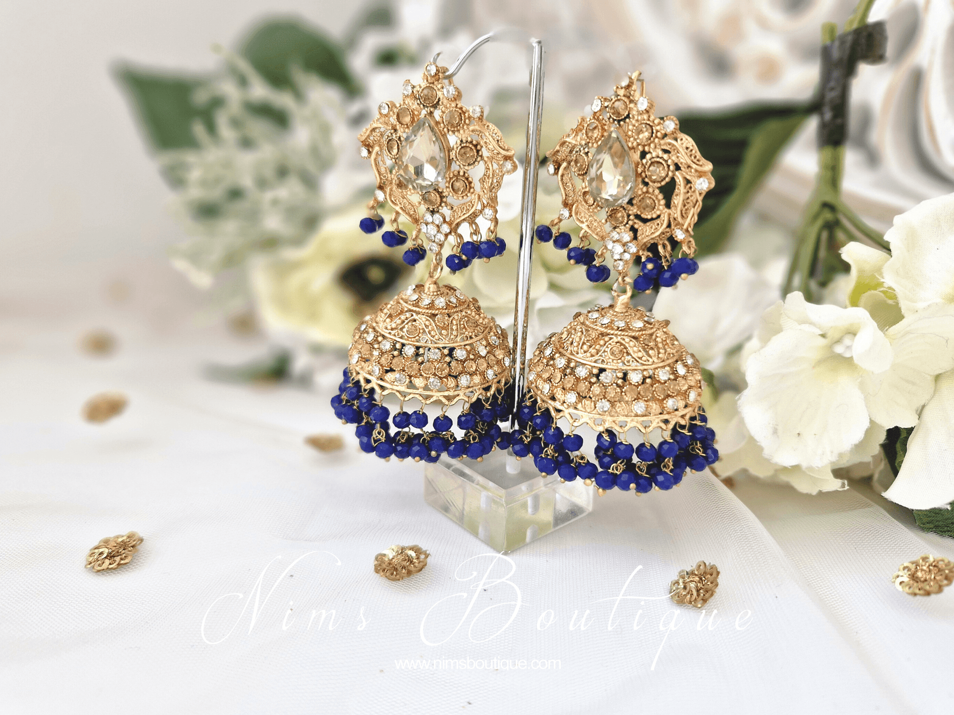 Nims Boutique Madhavi Royal Blue Chumke