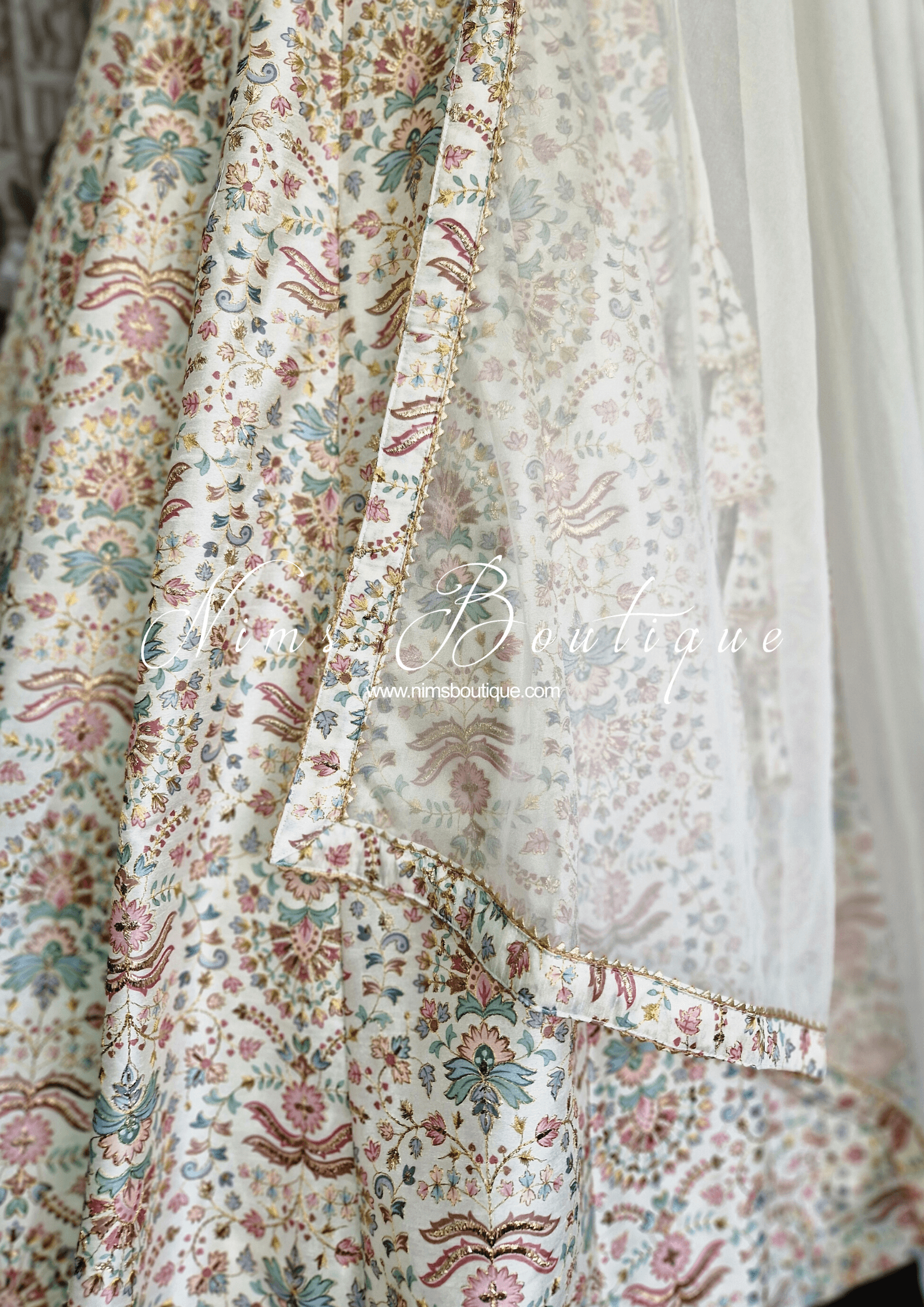Nims Boutique Mia Ivory & Pastel Lehnga sizes 4-16