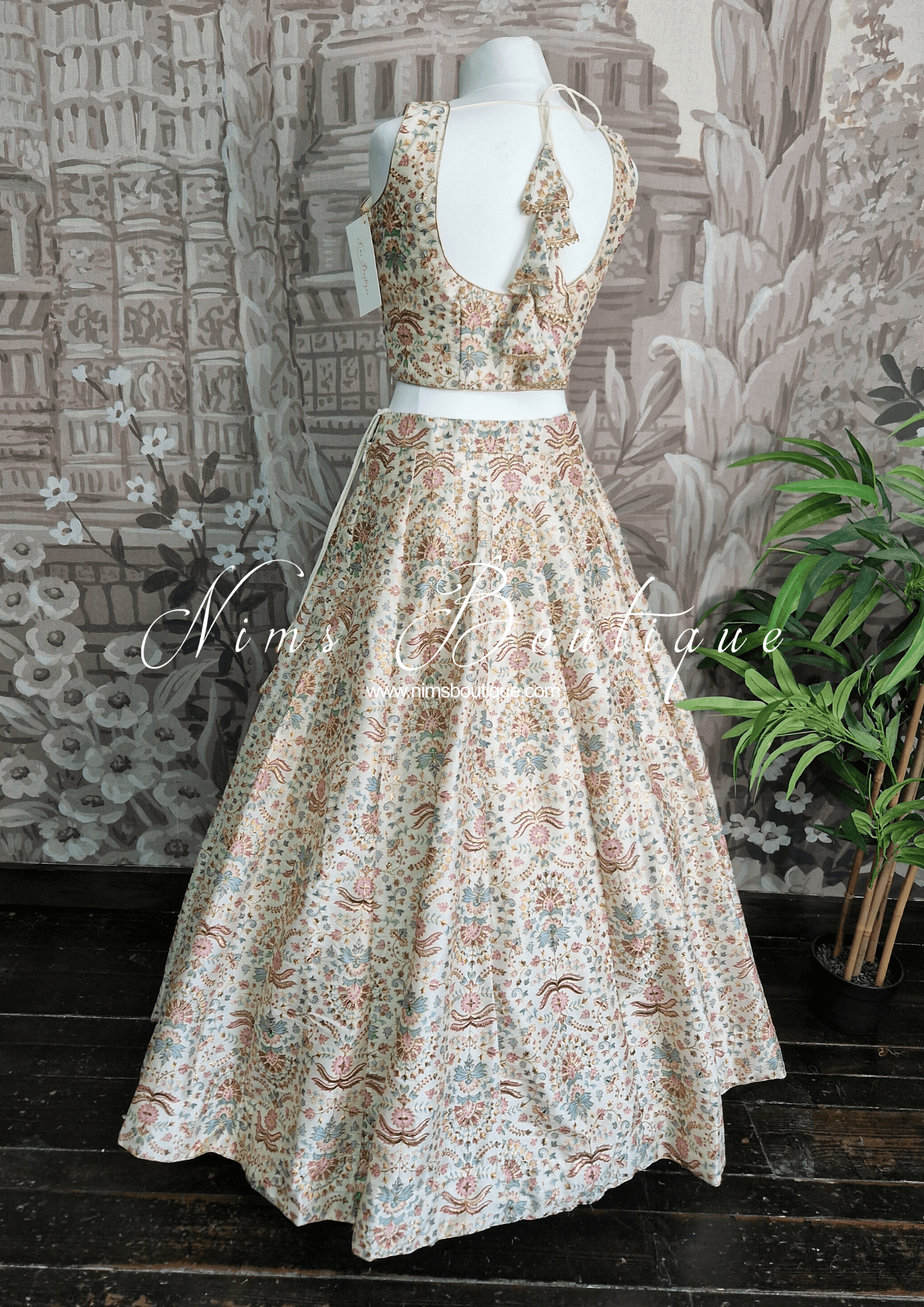 Nims Boutique Mia Ivory & Pastel Lehnga sizes 4-16