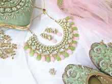 Nims Boutique Freya Mint & Pink Kundan Set