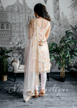 Bella Luxury Blush Pink Floral Embroidered Suit with Pajami (sizes 4-16)