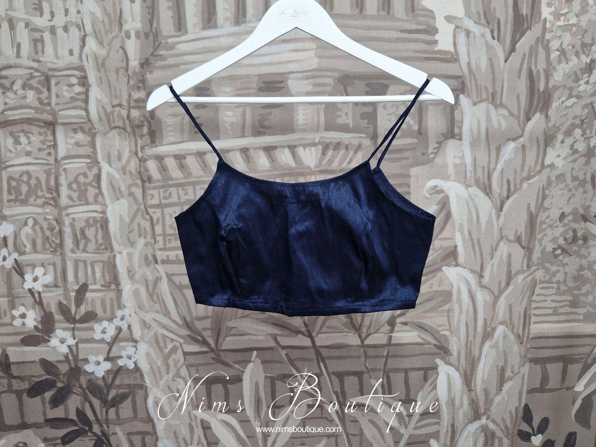 Nims Boutique Maya Navy Thin Strap Blouse size 4-16