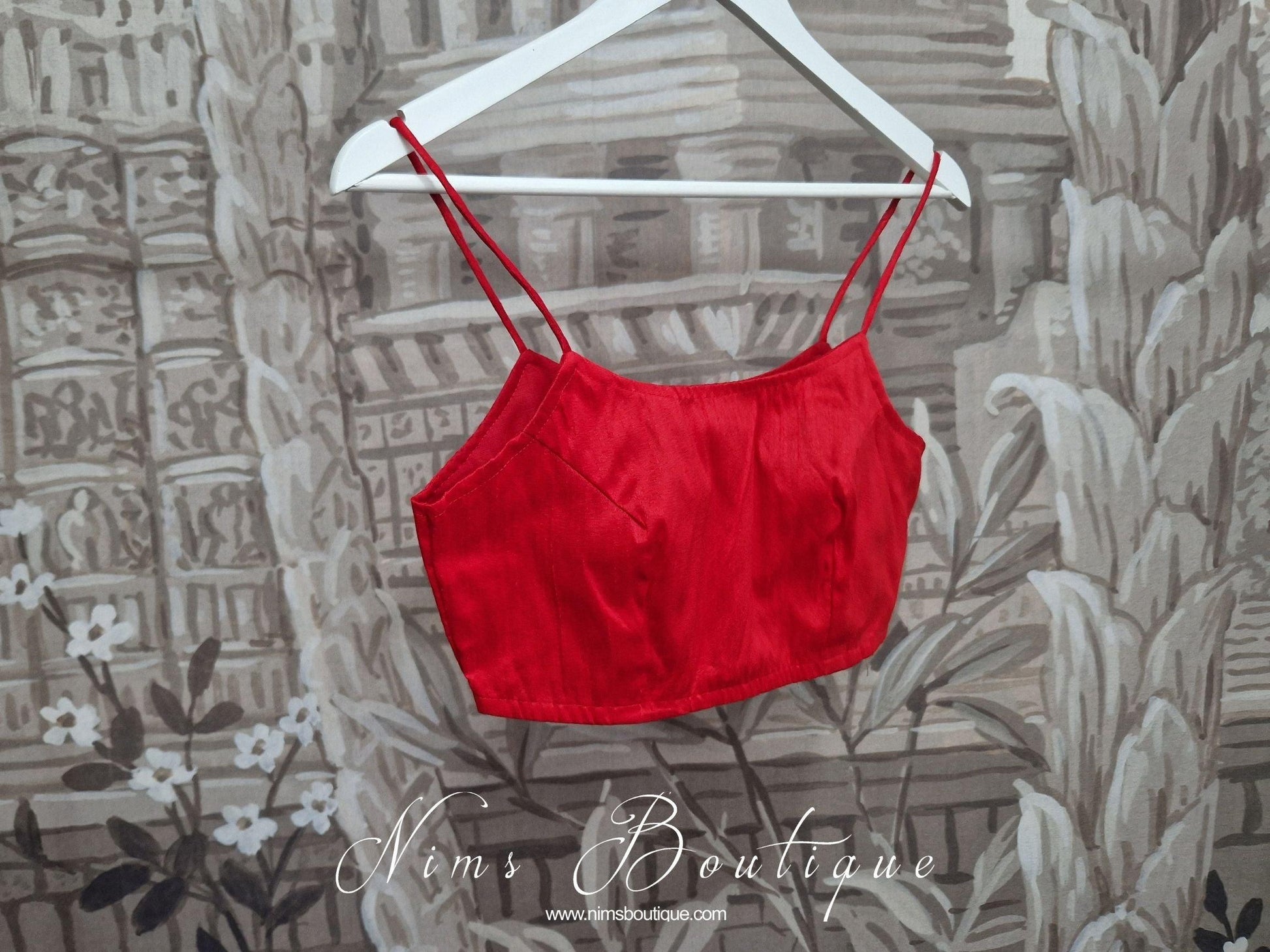 Nims Boutique Maya Red Thin Strap Blouse size 4-16