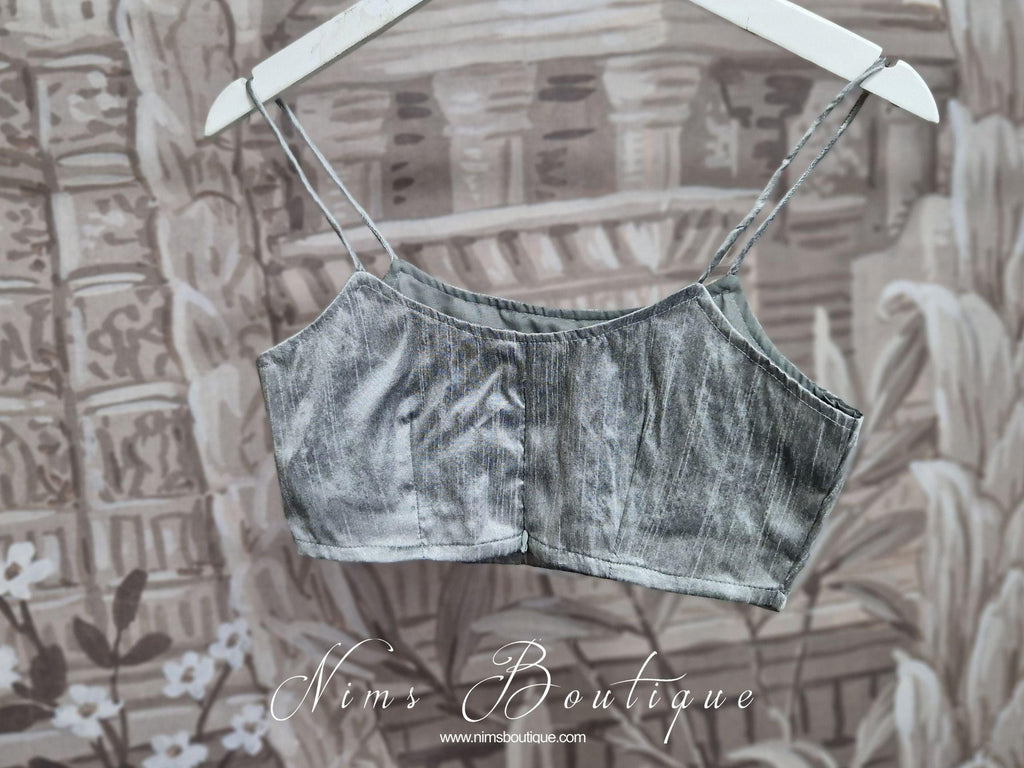 Nims Boutique Maya Grey Thin Strap Blouse size 4-12