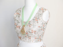 Isabel Readymade Ivory, Peach & Mint Embroidered Scoop Neck Blouse (sizes 4-12)