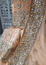 Luxury Unstitched Peach Gharara Suit