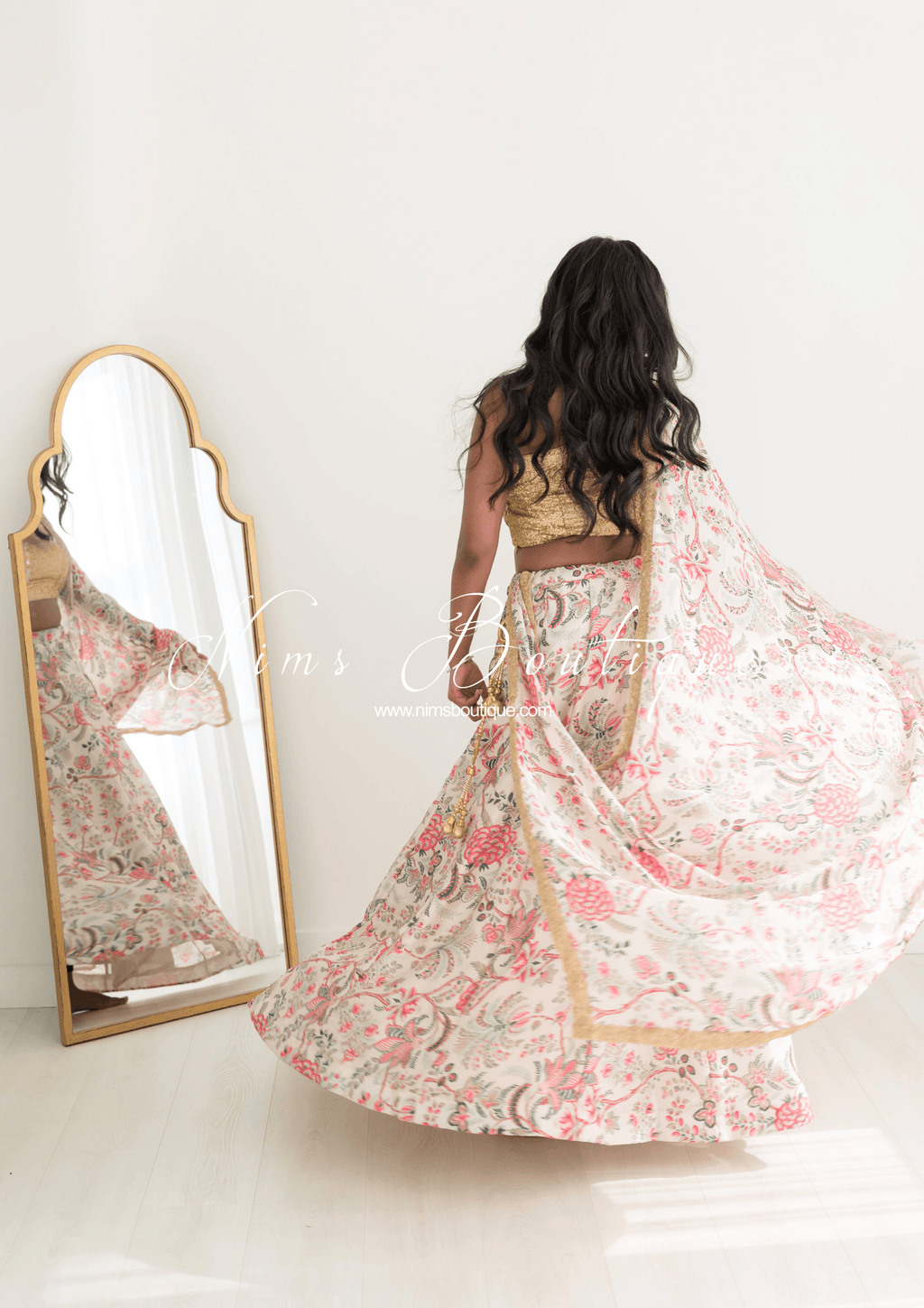 Nims Boutique Kitara Satin Print readymade skirt/lehnga sizes 6-22