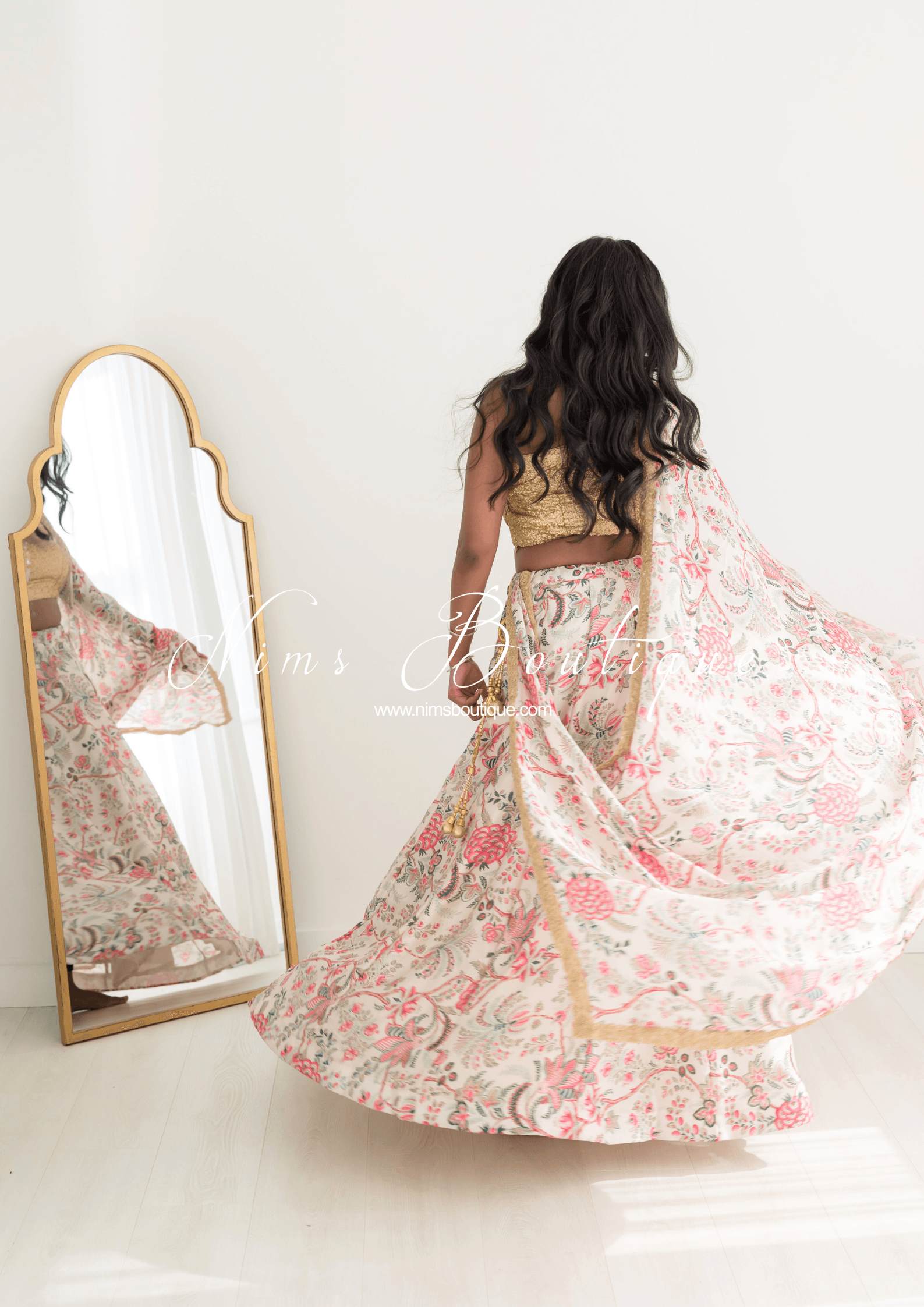 Nims Boutique Kitara Satin Print readymade skirt/lehnga sizes 6-22
