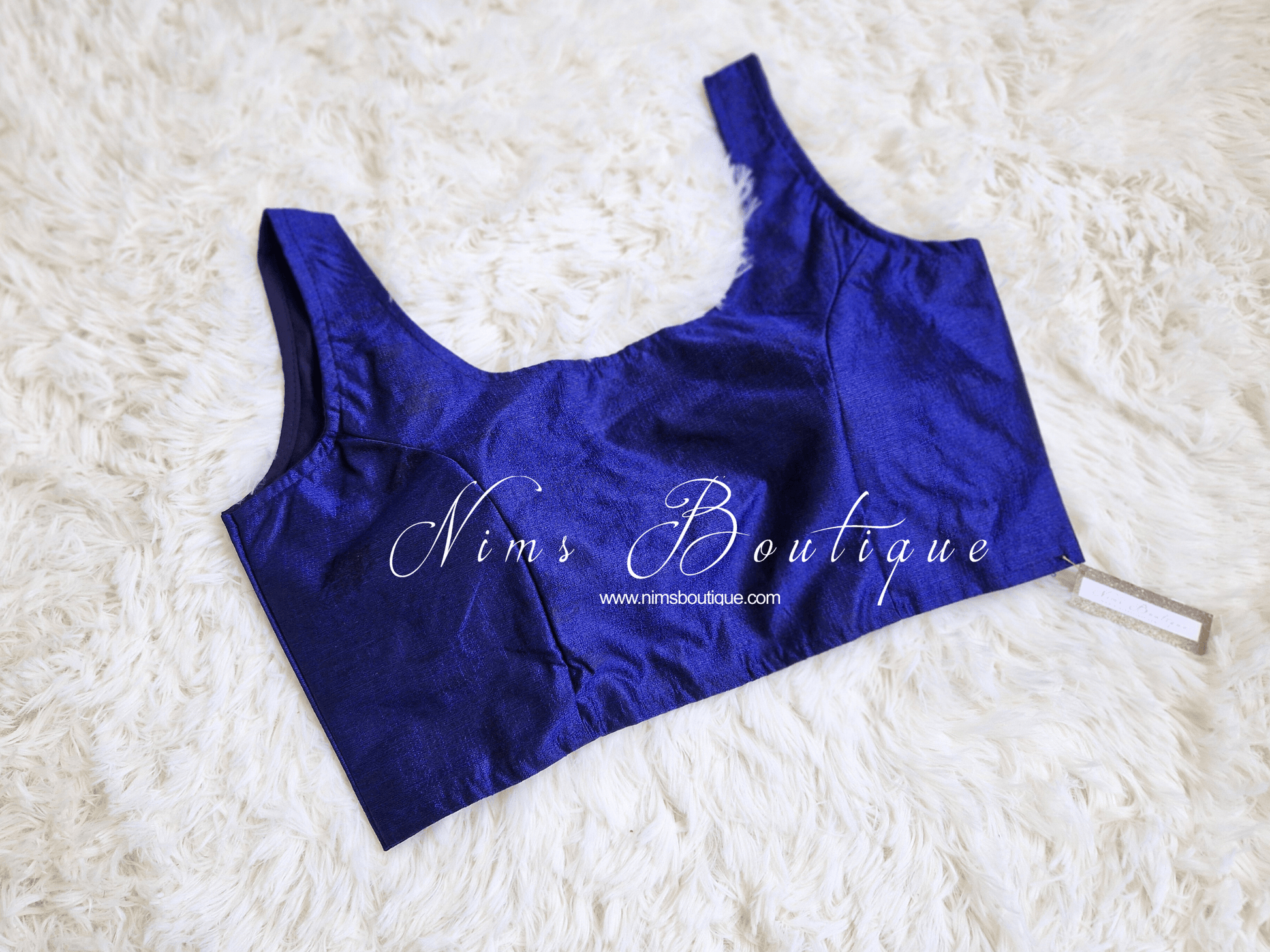 Nims Boutique The NB Bright Navy Blouse 12-14