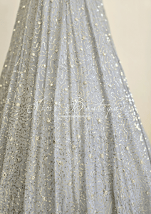 Nims Boutique Arya Grey & Gold Sequin Luxury Skirt sizes 6-16
