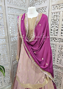 Luxury Mauve & Violet Lehnga Suit (Size 12-14)