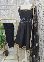 Black Frock Pajami Suit (Size 10-12)