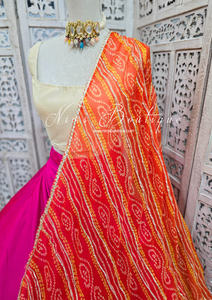 Orange Bandhani Dupatta/Chunni