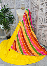 Multicolour Stripe Georgette Dupatta/Chunni (7)