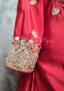 Nims Boutique Luxury Red Embroidered Lehnga Suit Size 12-14