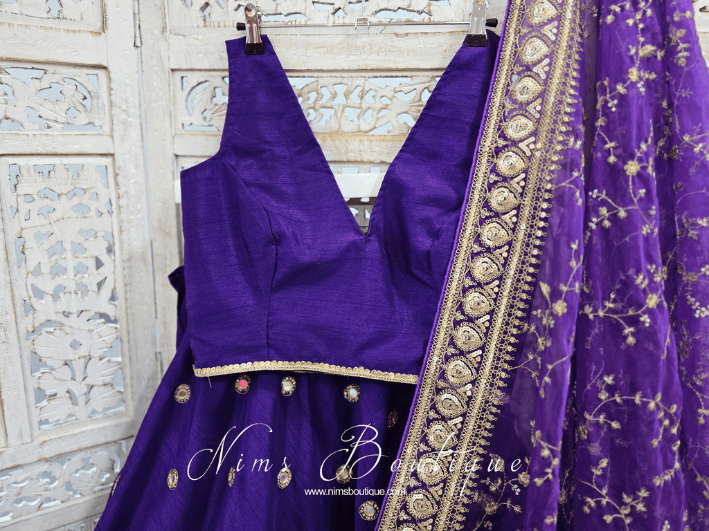 Nims Boutique Rupa Cadbury Purple Luxury Silk V Neck Blouse size 4-22