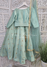 Dusky Mint Net Sequin Dupatta/Chunni