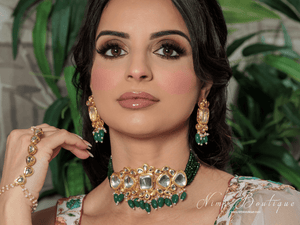 Nims Boutique Raman Green Kundan Choker Set