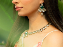 Nims Boutique Kavya Green Stone Jewellery Set