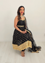 The NB Luxury Black Silk Anarkali with Pajami (size 4-16)