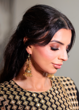 Emilia Royal Antique Gold & Gold Bead Hoop Chumka Earrings